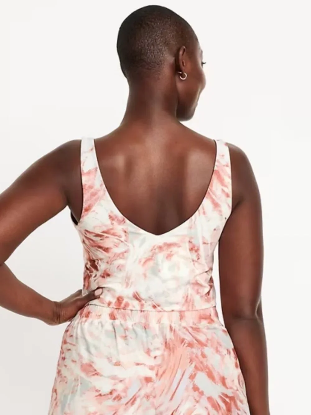 Old Navy Light Support PowerSoft Longline Sports Bra (L) Abstract NWT!